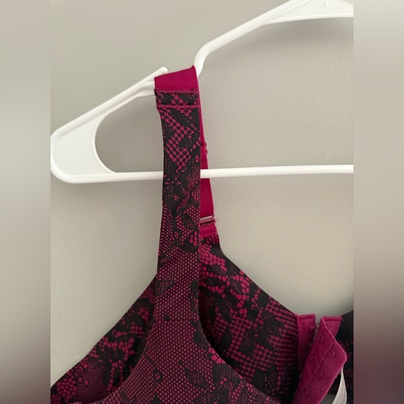 Cacique Womens Pink Lace Comfort Bliss Lightly Lined Full Coverage Bra SZ 46DDD - Picture 2 of 7